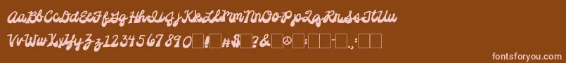 2peasPlatformShoes Font – Pink Fonts on Brown Background