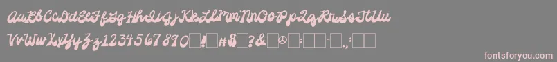 2peasPlatformShoes Font – Pink Fonts on Gray Background