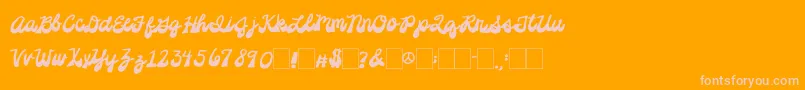 2peasPlatformShoes Font – Pink Fonts on Orange Background