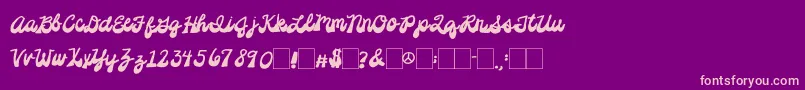 2peasPlatformShoes Font – Pink Fonts on Purple Background