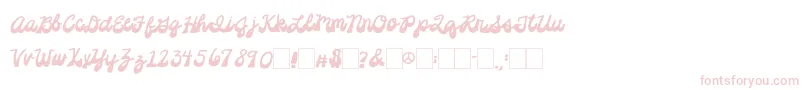 2peasPlatformShoes Font – Pink Fonts on White Background