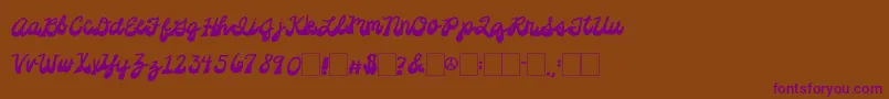 2peasPlatformShoes Font – Purple Fonts on Brown Background