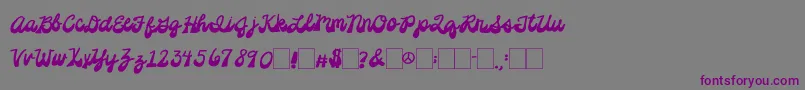 2peasPlatformShoes Font – Purple Fonts on Gray Background