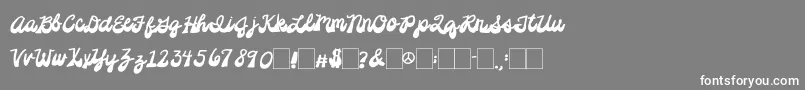 2peasPlatformShoes Font – White Fonts on Gray Background