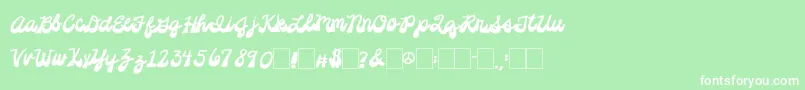 2peasPlatformShoes Font – White Fonts on Green Background