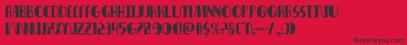 Nathanbrazilcond Font – Black Fonts on Red Background