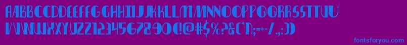 Nathanbrazilcond Font – Blue Fonts on Purple Background