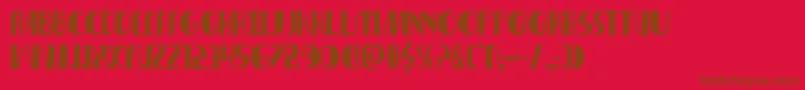 Nathanbrazilcond-Schriftart – Braune Schriften auf rotem Hintergrund