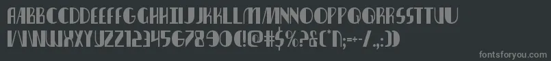 フォントNathanbrazilcond – 黒い背景に灰色の文字