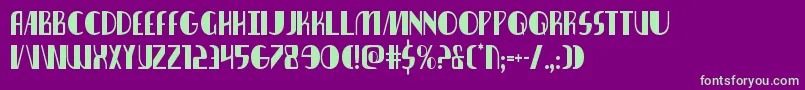 Nathanbrazilcond Font – Green Fonts on Purple Background