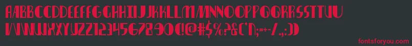 Nathanbrazilcond Font – Red Fonts on Black Background