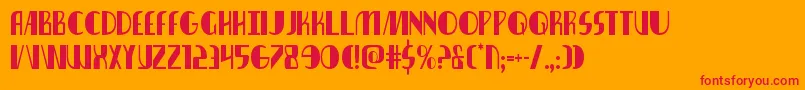 Nathanbrazilcond Font – Red Fonts on Orange Background