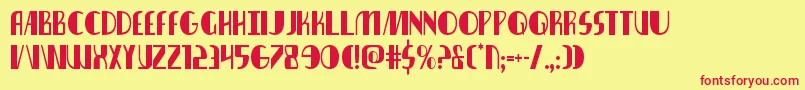 Nathanbrazilcond Font – Red Fonts on Yellow Background
