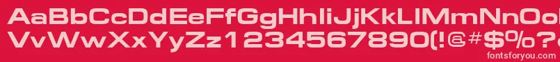 Federationbold Font – Pink Fonts on Red Background
