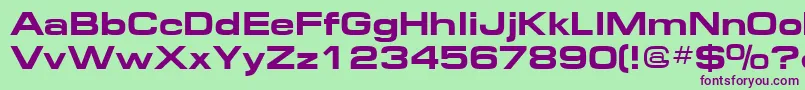 Federationbold Font – Purple Fonts on Green Background
