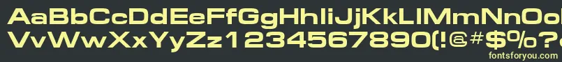 フォントFederationbold – 黒い背景に黄色の文字