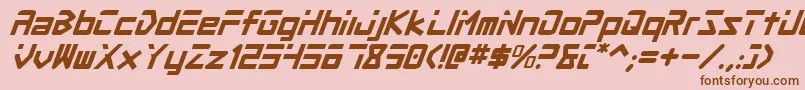 ProcyonItalic Font – Brown Fonts on Pink Background