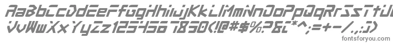 フォントProcyonItalic – 白い背景に灰色の文字