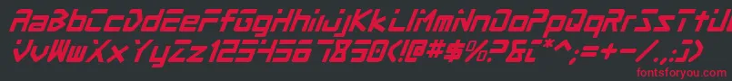 Шрифт ProcyonItalic – красные шрифты на чёрном фоне