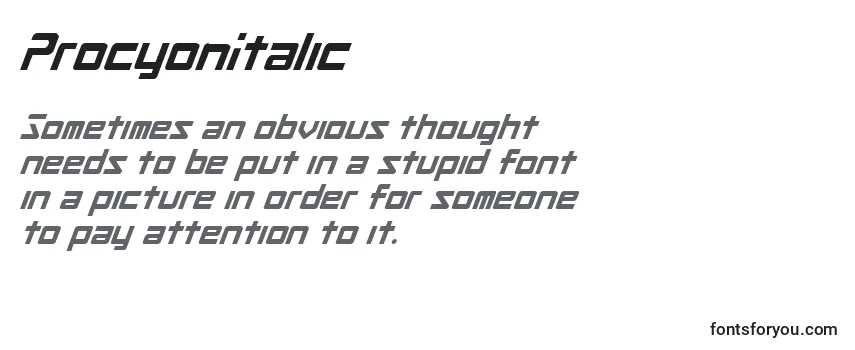 ProcyonItalic Font