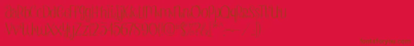 StrawberryWhippedCream2-Schriftart – Braune Schriften auf rotem Hintergrund