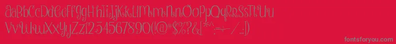 StrawberryWhippedCream2-Schriftart – Graue Schriften auf rotem Hintergrund