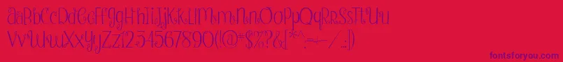 StrawberryWhippedCream2-Schriftart – Violette Schriften auf rotem Hintergrund