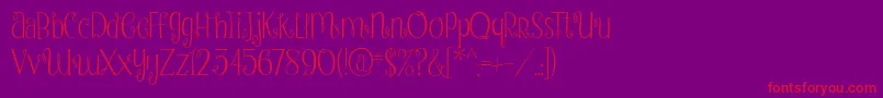 StrawberryWhippedCream2 Font – Red Fonts on Purple Background