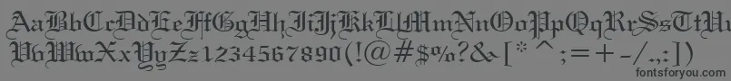 WeddingTextBt-Schriftart – Schwarze Schriften auf grauem Hintergrund