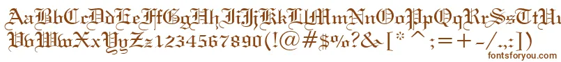 Шрифт WeddingTextBt – коричневые шрифты на белом фоне