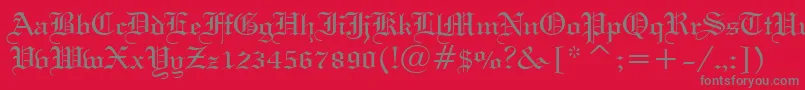 WeddingTextBt Font – Gray Fonts on Red Background