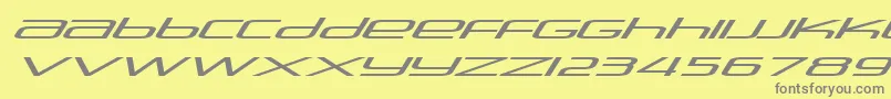 フォントStasmic – 黄色の背景に灰色の文字