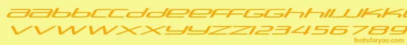 Fonte Stasmic – fontes laranjas em um fundo amarelo