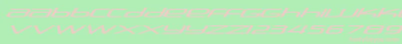 フォントStasmic – 緑の背景にピンクのフォント