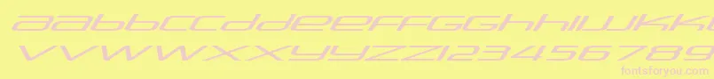 Stasmic Font – Pink Fonts on Yellow Background