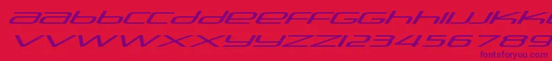 Stasmic Font – Purple Fonts on Red Background