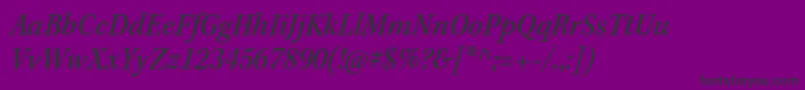 フォントKeplerstdMediumscnit – 紫の背景に黒い文字
