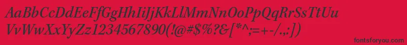 KeplerstdMediumscnit Font – Black Fonts on Red Background