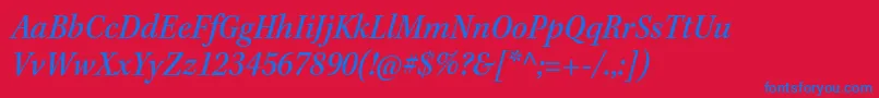 fuente KeplerstdMediumscnit – Fuentes Azules Sobre Fondo Rojo