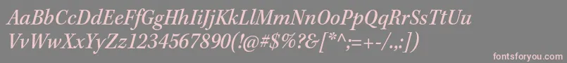 KeplerstdMediumscnit Font – Pink Fonts on Gray Background