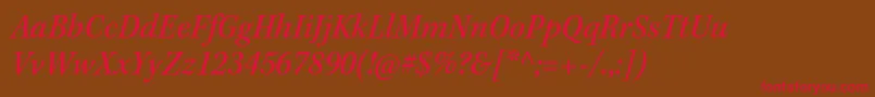 KeplerstdMediumscnit Font – Red Fonts on Brown Background