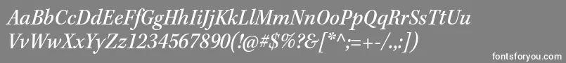 KeplerstdMediumscnit Font – White Fonts on Gray Background