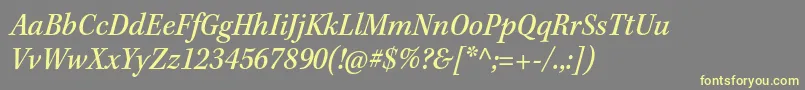 KeplerstdMediumscnit Font – Yellow Fonts on Gray Background