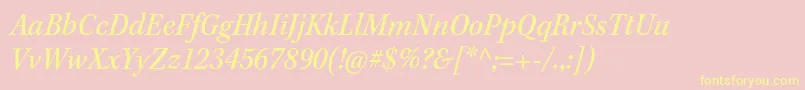 KeplerstdMediumscnit Font – Yellow Fonts on Pink Background
