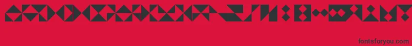 Police TrianglesLtRegular – polices noires sur fond rouge