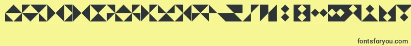 TrianglesLtRegular Font – Black Fonts on Yellow Background