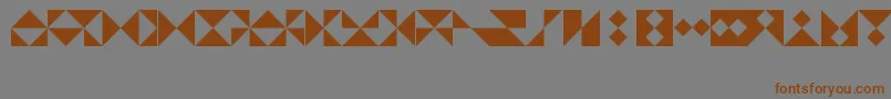 TrianglesLtRegular Font – Brown Fonts on Gray Background