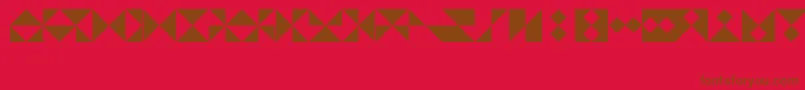 TrianglesLtRegular Font – Brown Fonts on Red Background