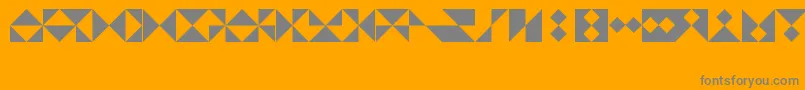 TrianglesLtRegular Font – Gray Fonts on Orange Background