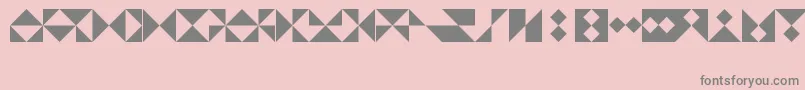 TrianglesLtRegular Font – Gray Fonts on Pink Background